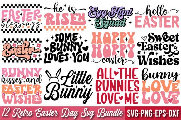 12 Retro Easter Day SVG Bundle Review