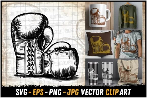 Minimalist Retro Boxing Gloves SVG Review