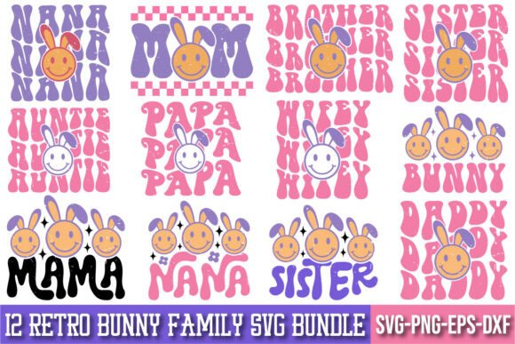 Retro Bunny Family SVG Bundle Review