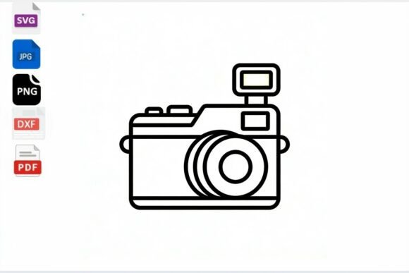 Retro Camera Icon SVG Graphic Design