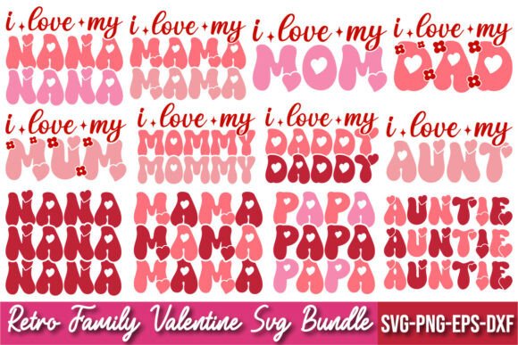 Retro Family Valentine SVG Bundle Review