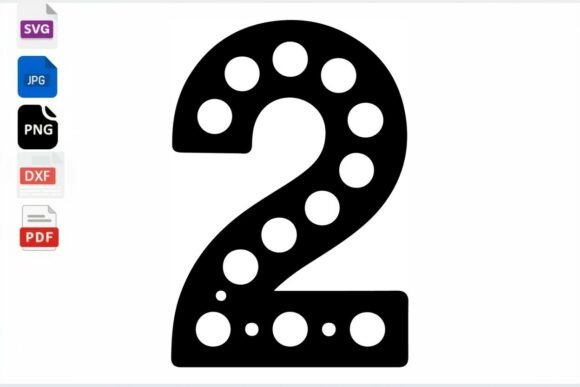 Retro Number 2 SVG Cut File Polka Dot Review