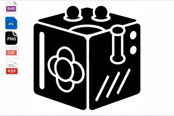 Retro Radio Cube SVG Digital Download