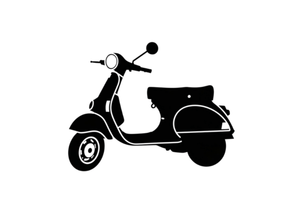 Retro Scooter Silhouette SVG Embroidery Review